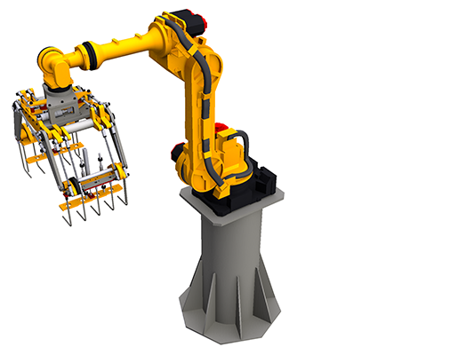 Fanuc with EOAT Basket Clamp